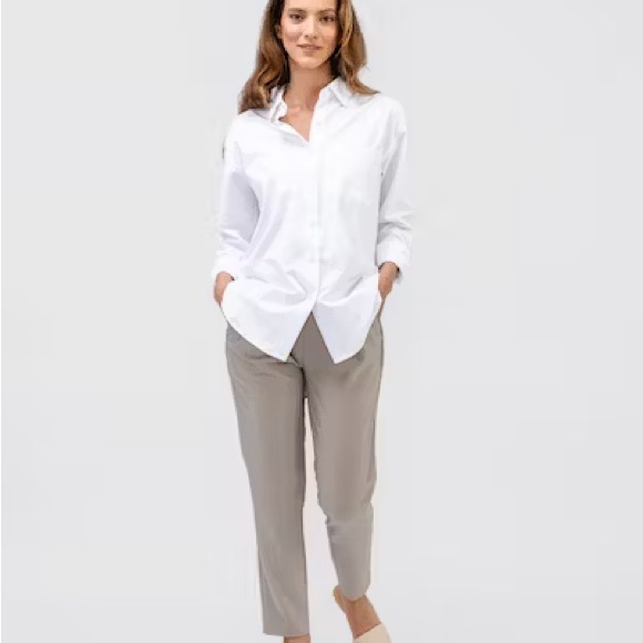 Ministry of Supply Swift Drape Pants, Taupe, Size 18 - Picture 4 of 7